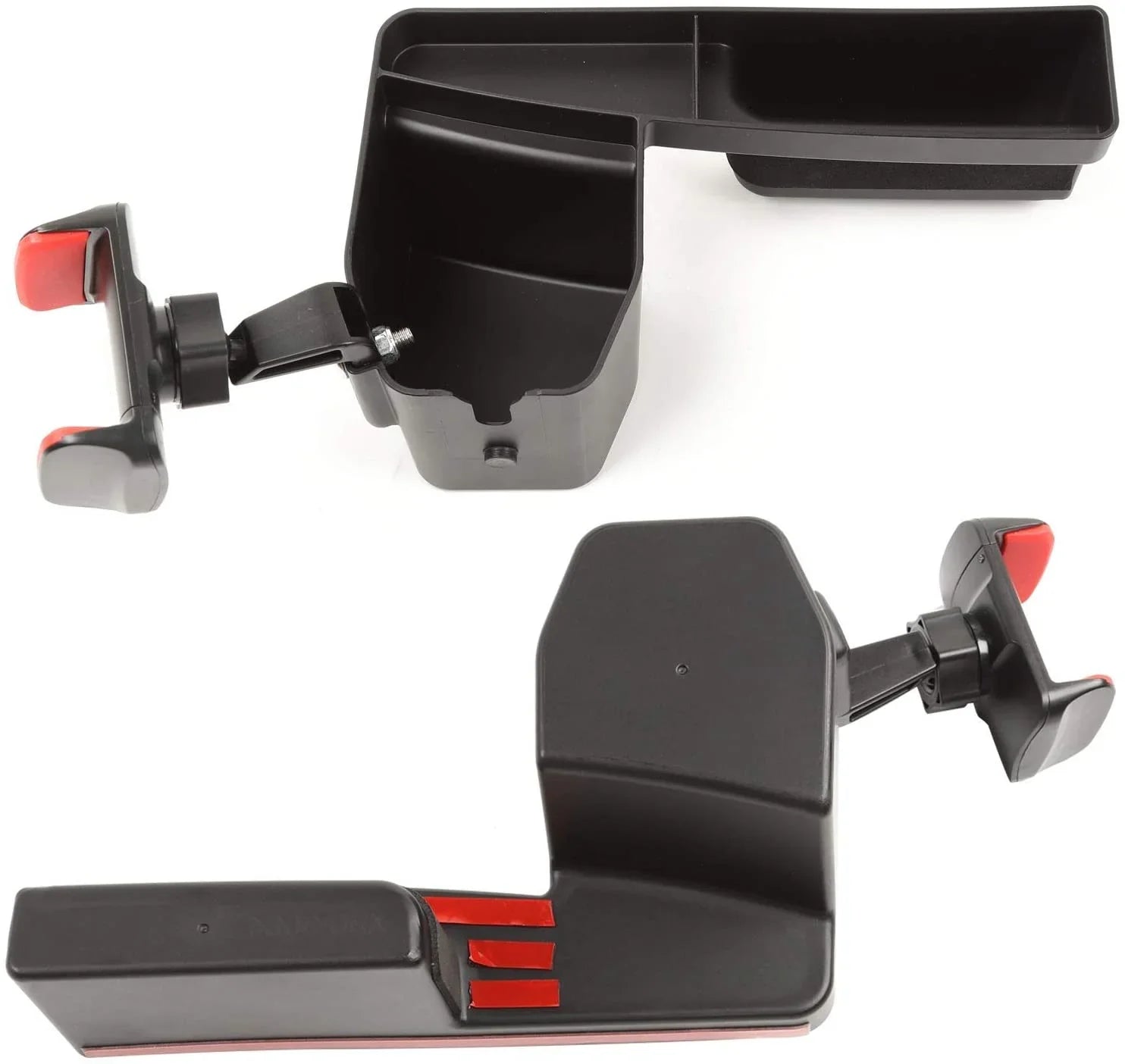 JeCar for Jeep Phone Mount Drink Cup Holder, Passenger Grab Handle Storage Tray Organizer for 2007-2010 Jeep Wrangler JK JKU