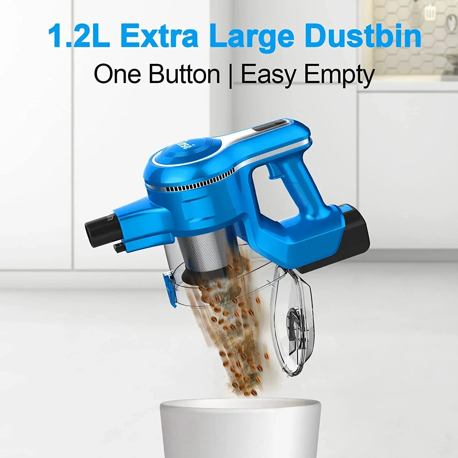 FJU Cordless Vacuum Cleaner, 10-in-1 30Kpa Powerful Cordless Stick Vacuum with Pet Hair Tool, Rechargeable Cordless Vacuum 45min Runtime, Lightweight Vacuum Cleaners for Home Carpet Floor Pet Hair