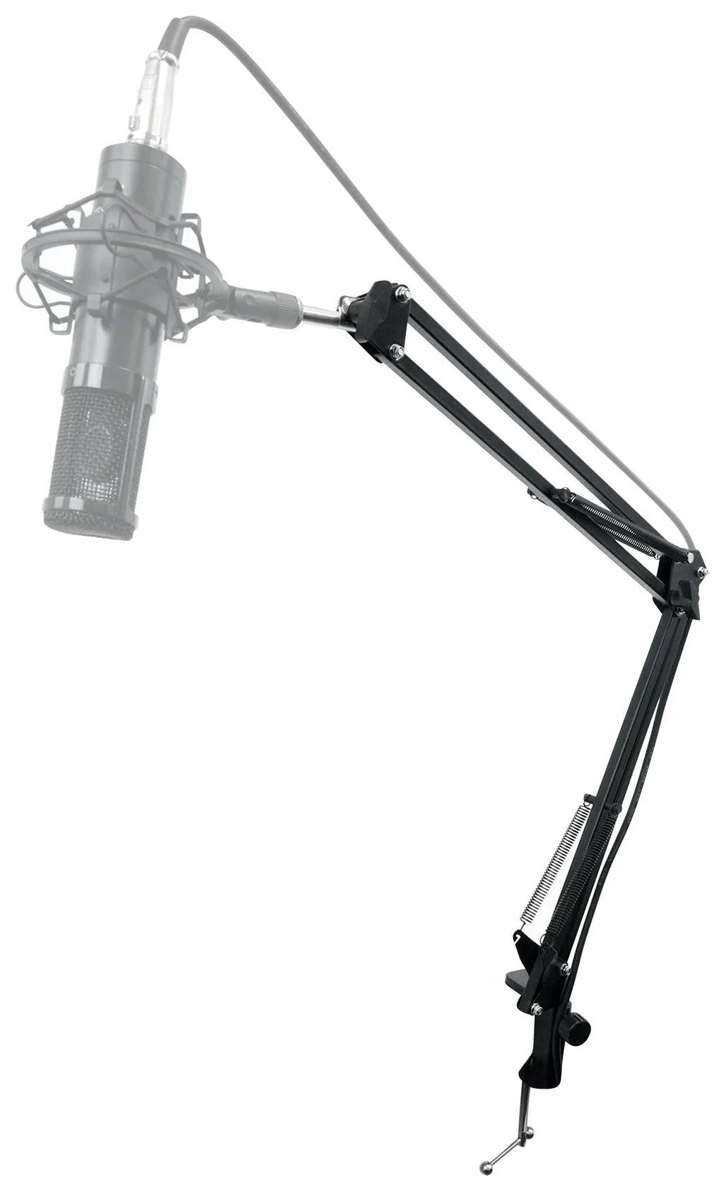 Rockville DMS30 Microphone Boom Arm Studio Podcast Mic Stand+Clamp+Pop Filter