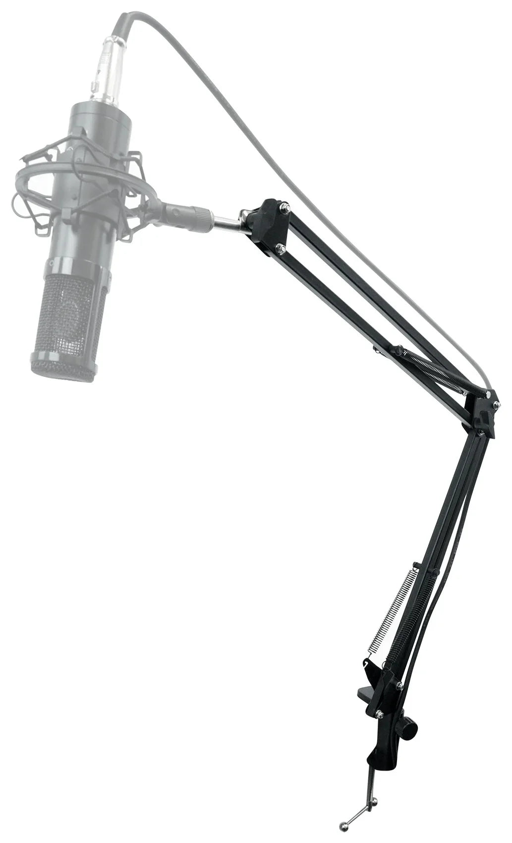 Rockville DMS30 Microphone Boom Arm Studio Podcast Mic Stand+Clamp+Pop Filter