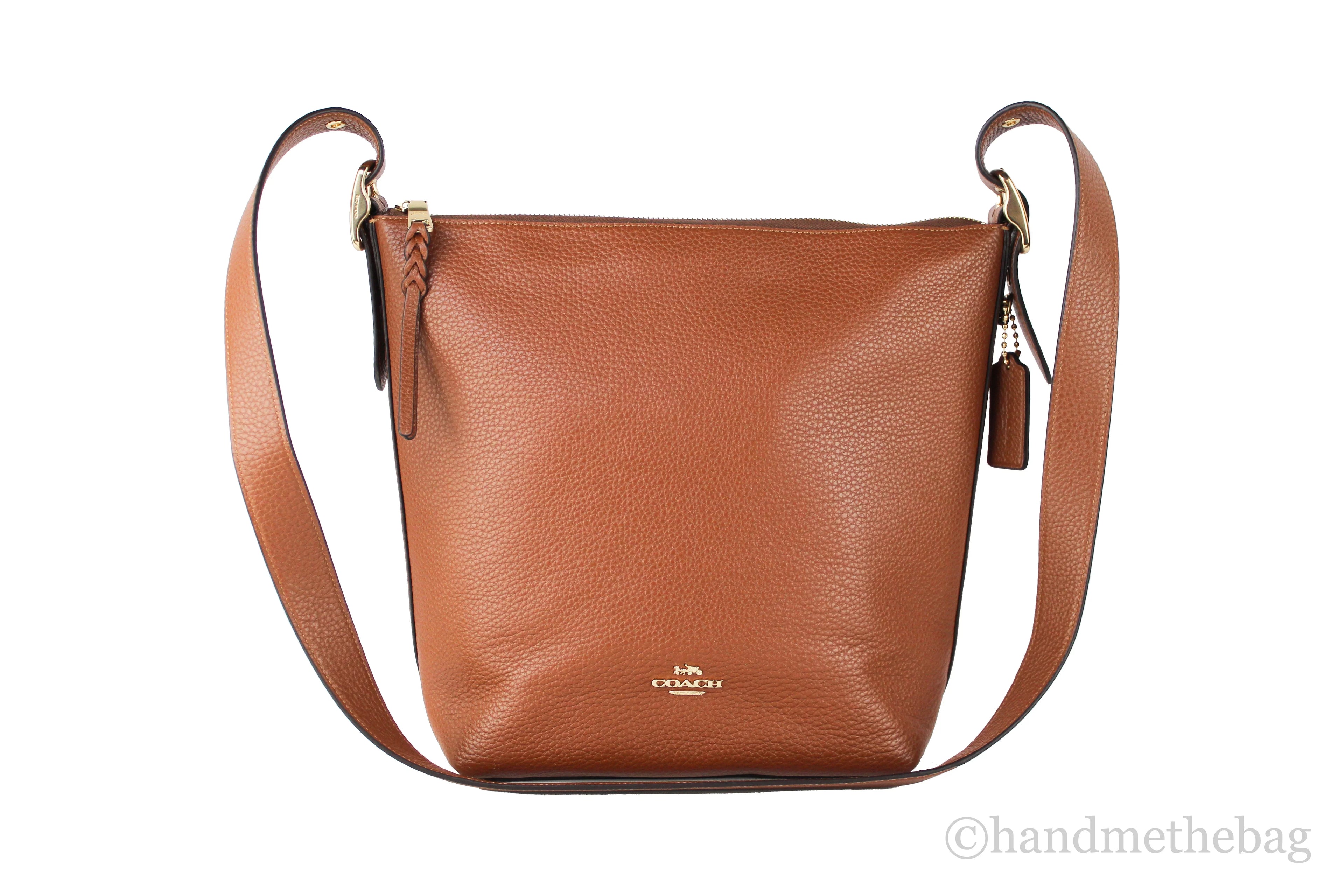 Coach (C2819) Val Redwood Refined Pebble Leather Duffle Shoulder Crossbody Bag