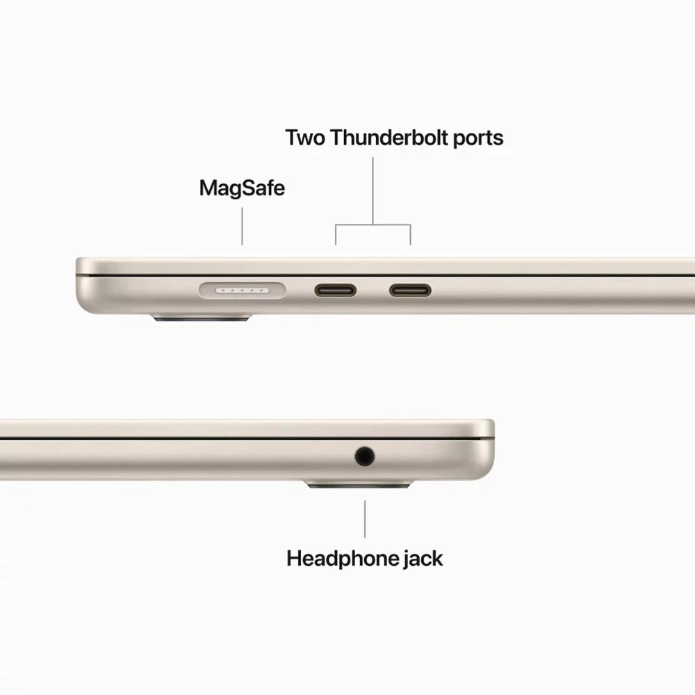 Pre-Owned Apple MacBook Air 15 inch Like New 2023 Laptop 15.3" with Apple M2 chip 8GB RAM, 256GB SSD Storage Starlight (Like new)