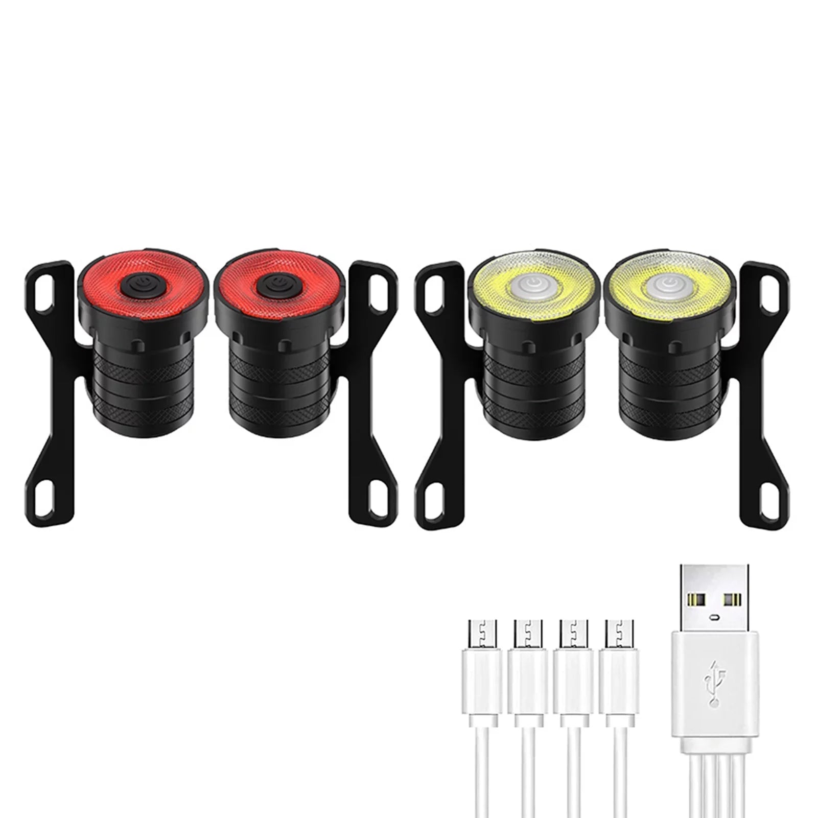OWSOO Skateboard USB Rechargeable Skateboard Longboard Front and Rear Set with 4-in-1 Charging Cable