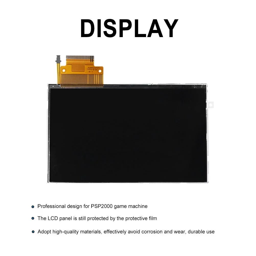 Replacement LCD Display for PSP 2000, LCD Backlight Display Replacement Parts Fitting for PSP 2000/2001/2003/2004