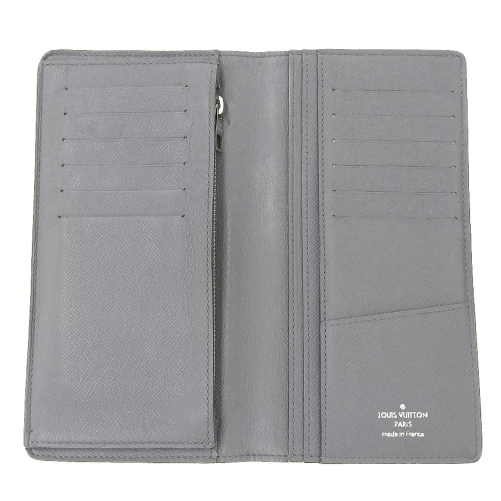 Pre-Owned Louis Vuitton LOUIS VUITTON Taiga Portefeuille Brother Bifold Long Wallet Glacier M32653 (Good)