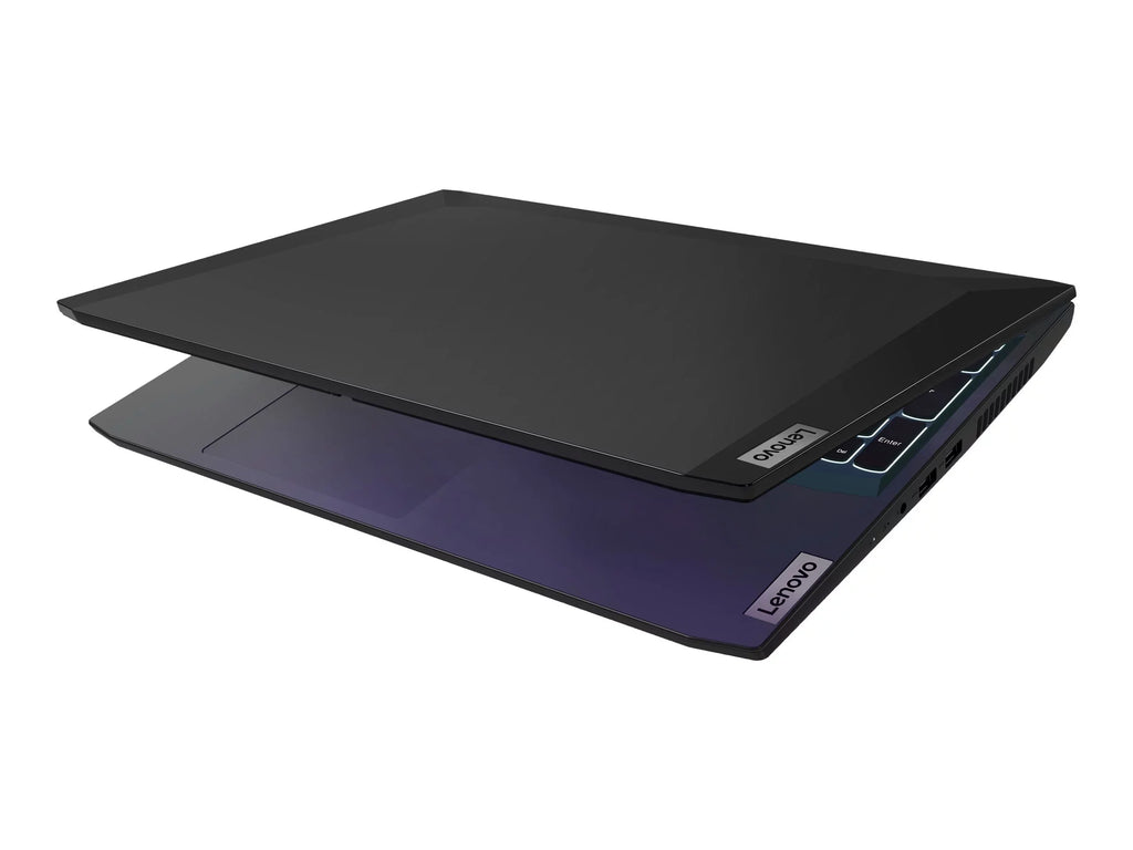 Lenovo IdeaPad Gaming 3 15ACH6 82K2 - 180-degree hinge design - AMD Ryzen 7 - 5800H / up to 4.4 GHz - Win 11 Home - GF RTX 3050 - 16 GB RAM - 512 GB SSD NVMe - 15.6" IPS 1920 x 1080 (Full HD) @ 120 Hz - 802.11a/b/g/n/ac/ax - shadow black - kbd: US