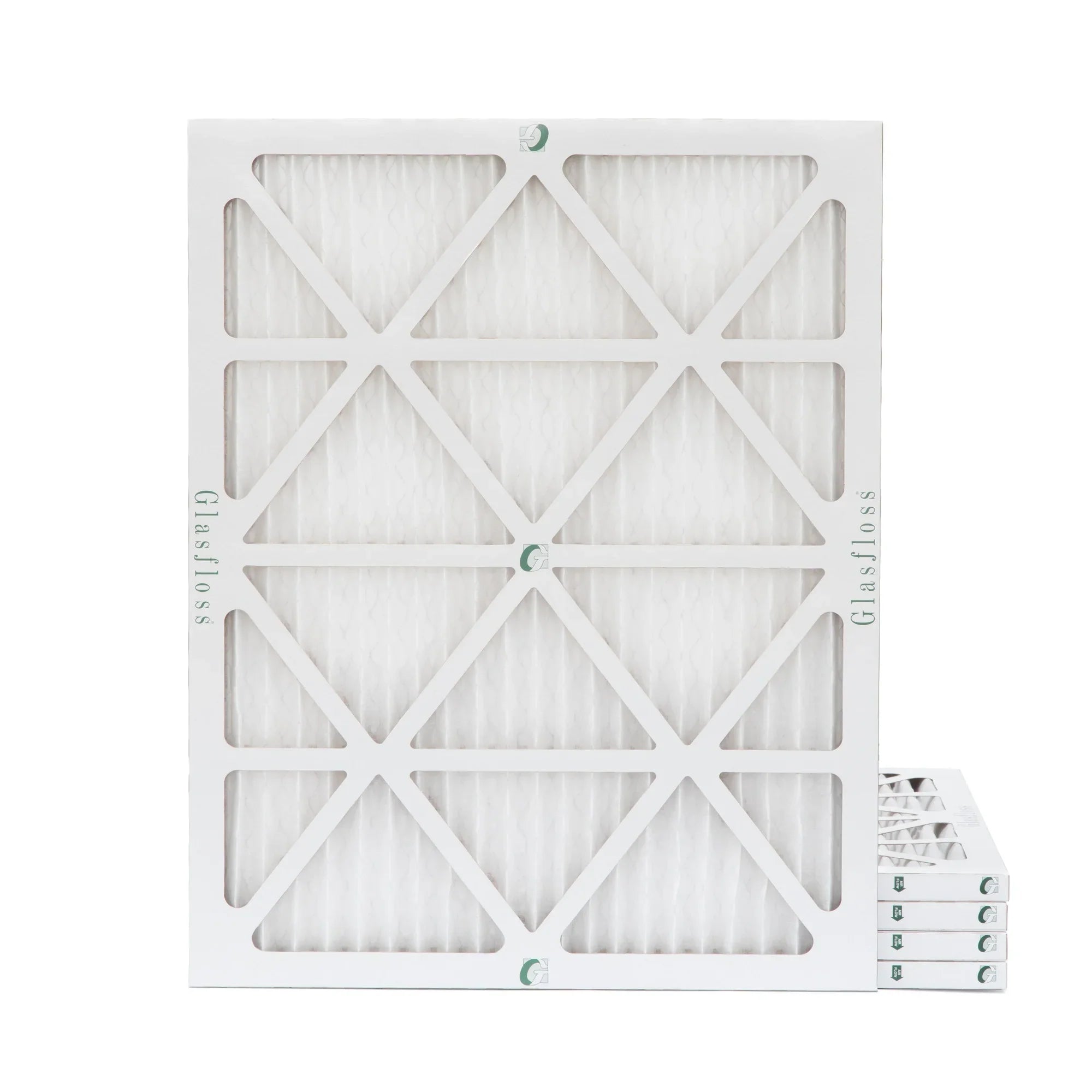 20x22x1 MERV 10 Pleated HVAC Air Filters by Glasfloss. ( Quantity 5 ) Exact Size: 19-1/2 x 21-7/8 x 7/8