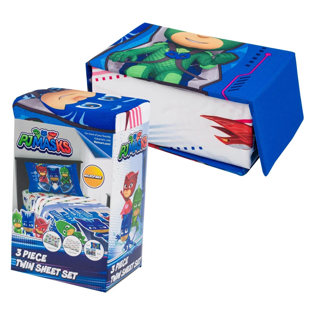 PJ Masks Kids Reversible Twin Comforter and Sheet Set