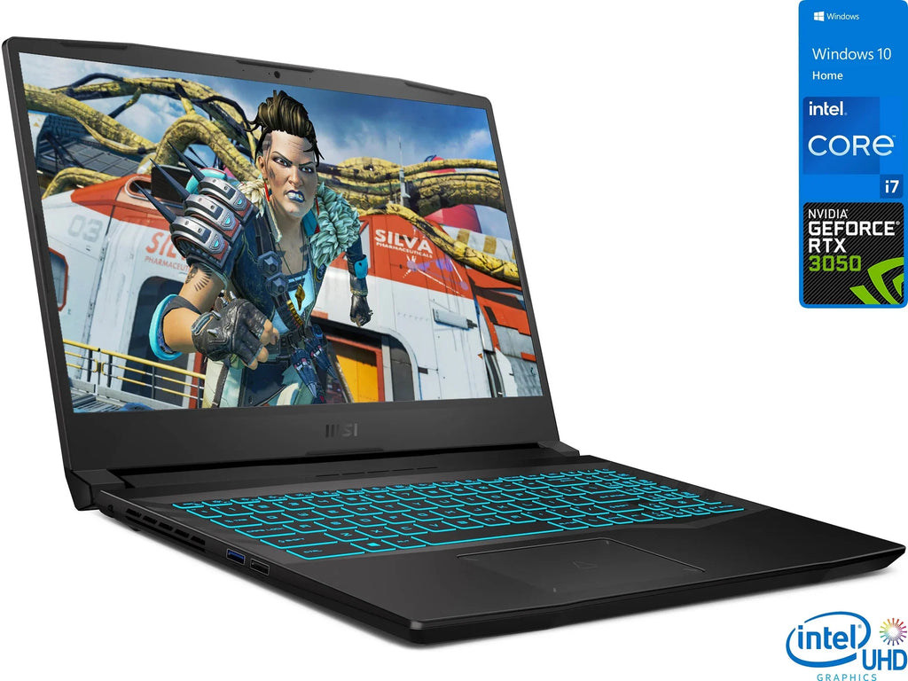 MSI Crosshair Gaming Laptop, 15.6" 144Hz FHD Display, Intel Core i7-11800H Upto 4.6GHz, 16GB RAM, 1TB NVMe SSD, NVIDIA GeForce RTX 3050, HDMI, Wi-Fi, Bluetooth, Windows 10 Home