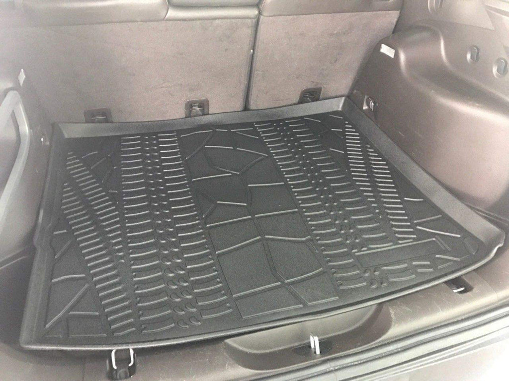 EACCESSORIES EA Cargo Liner – Trunk Mat for Jeep Cherokee 2014-2023 – Strong Trunk Mats for Cars with Raised Lip – Non-Slip Car Trunk Mat Rubber – Easy to Install – Laser Pre-Cut Design