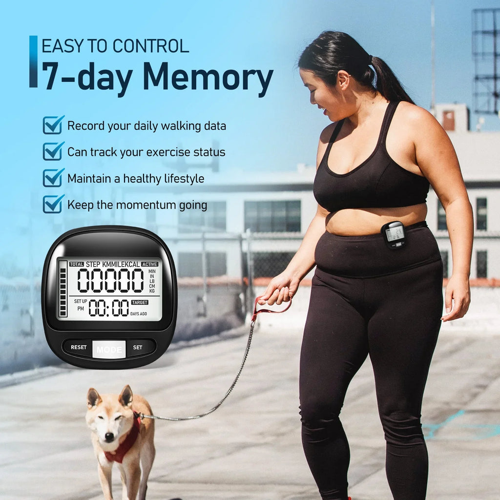 Yueyihe Walking Pedometer Portable Step Tracker Outdoor Pedometer Clip Walking Steps Counter