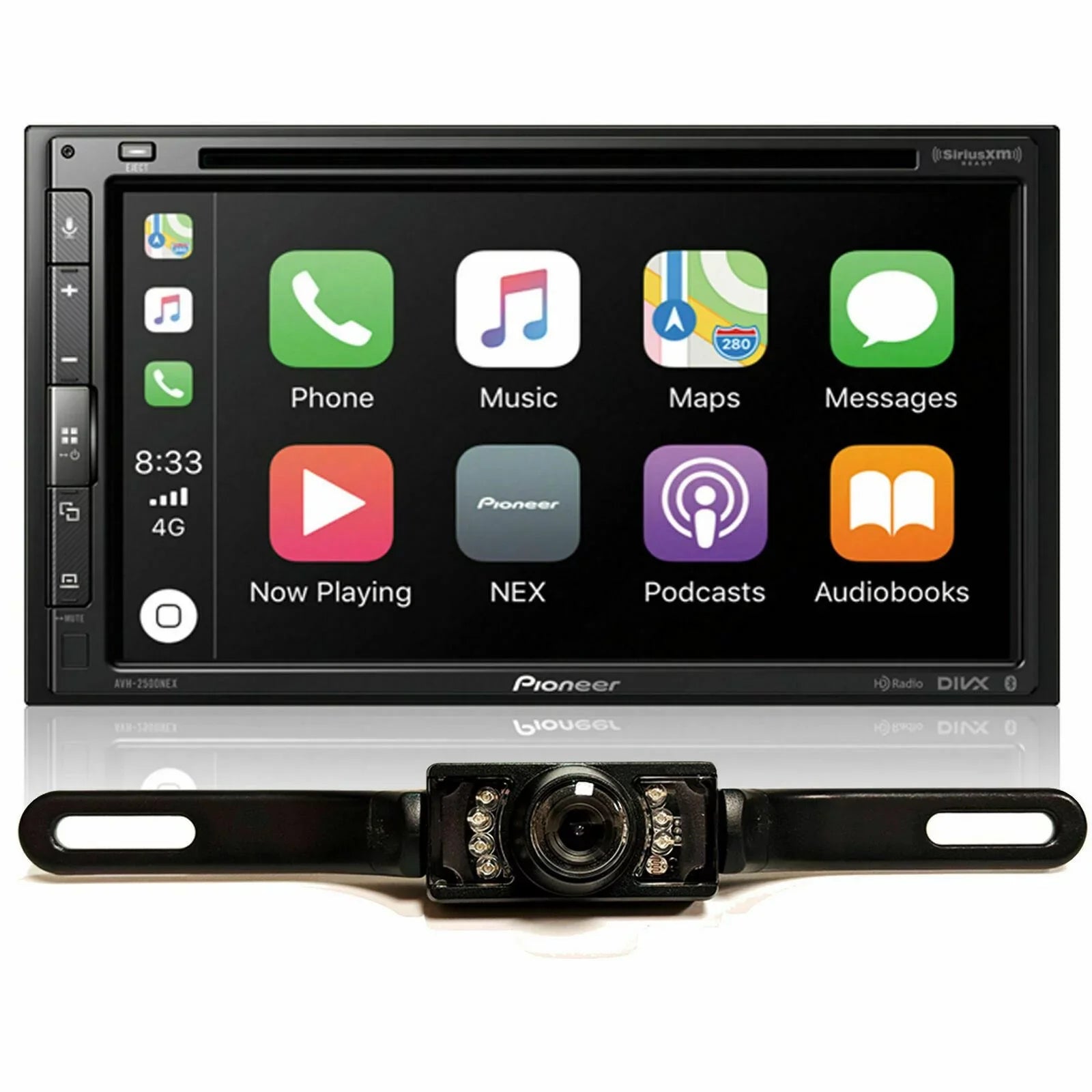 PIONEER AVH-2500NEX CD DVD USB BLUETOOTH CAR PLAY ANDROID & License Plate Camera