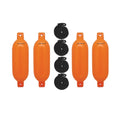 Extreme Max 3006.7626 Vessel Inflatable Fender Value 4-Pack - 4.5" x 16", Neon Orange