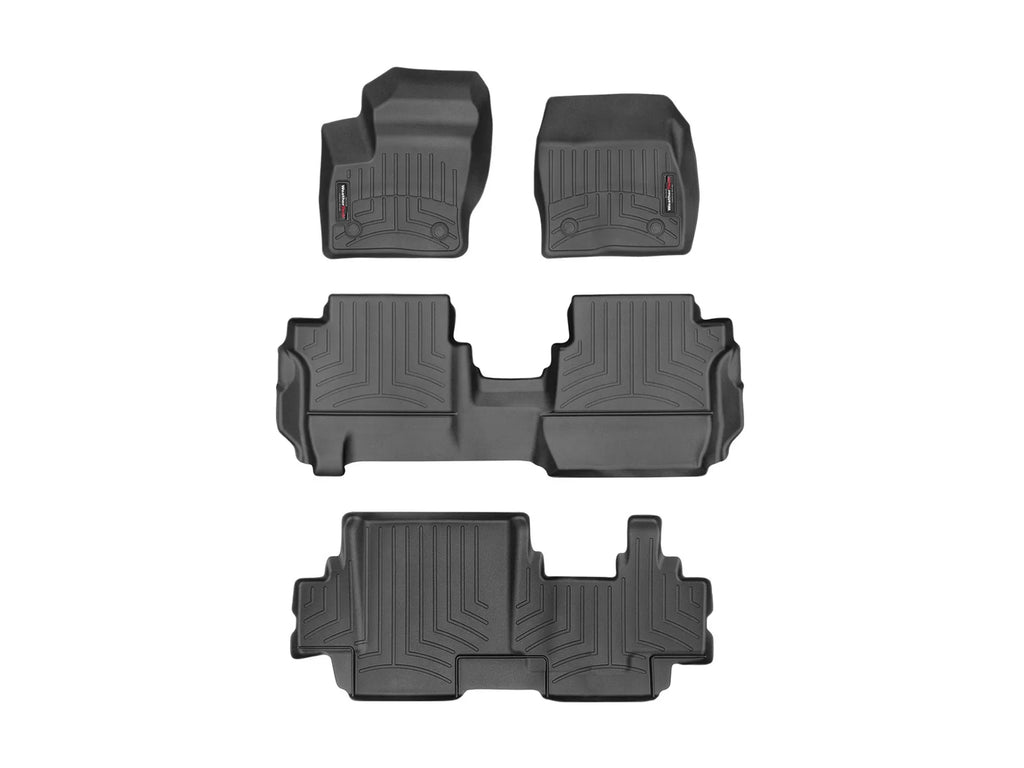 Environment Custom Fit FloorLiners Fitting with 2018-2023 Ford Transit Connect - Complete Set (1st, 2nd, & 3rd Row), Black