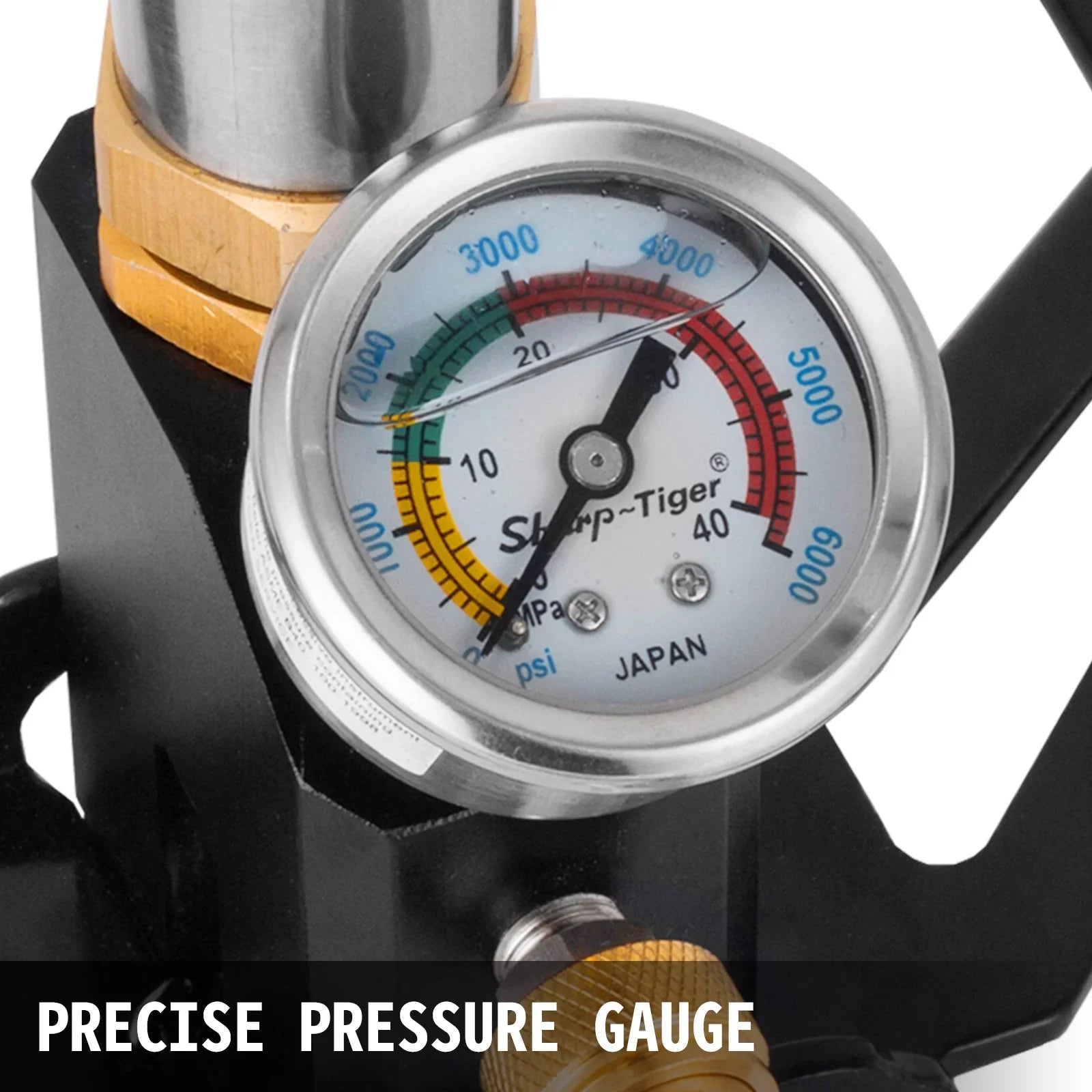 BENTISM 3 Stage PCP Air Gun Rifle Filling Stirrup Pump Hand Pump 4500PSI Charging Black New