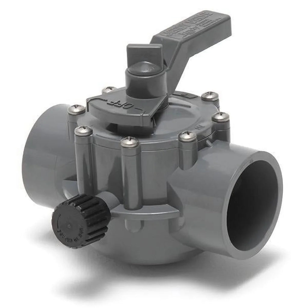 Zodiac Jandy/Teledyne Laars Diverter Valve, 2" s/2-1/2" spg Pos Seal, 2 Way, Gray Part # 2876