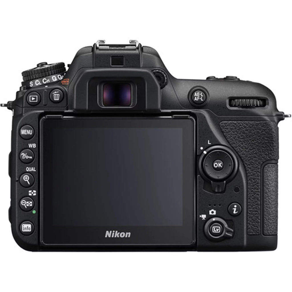 Nikon D7500 DSLR Camera with 18-55mm + 70-300mm Lens + 2 Pcs SanDisk 64GB Memory Cards + Tripod + Wideangle + Flash + ZeeTech Accessory Bundle