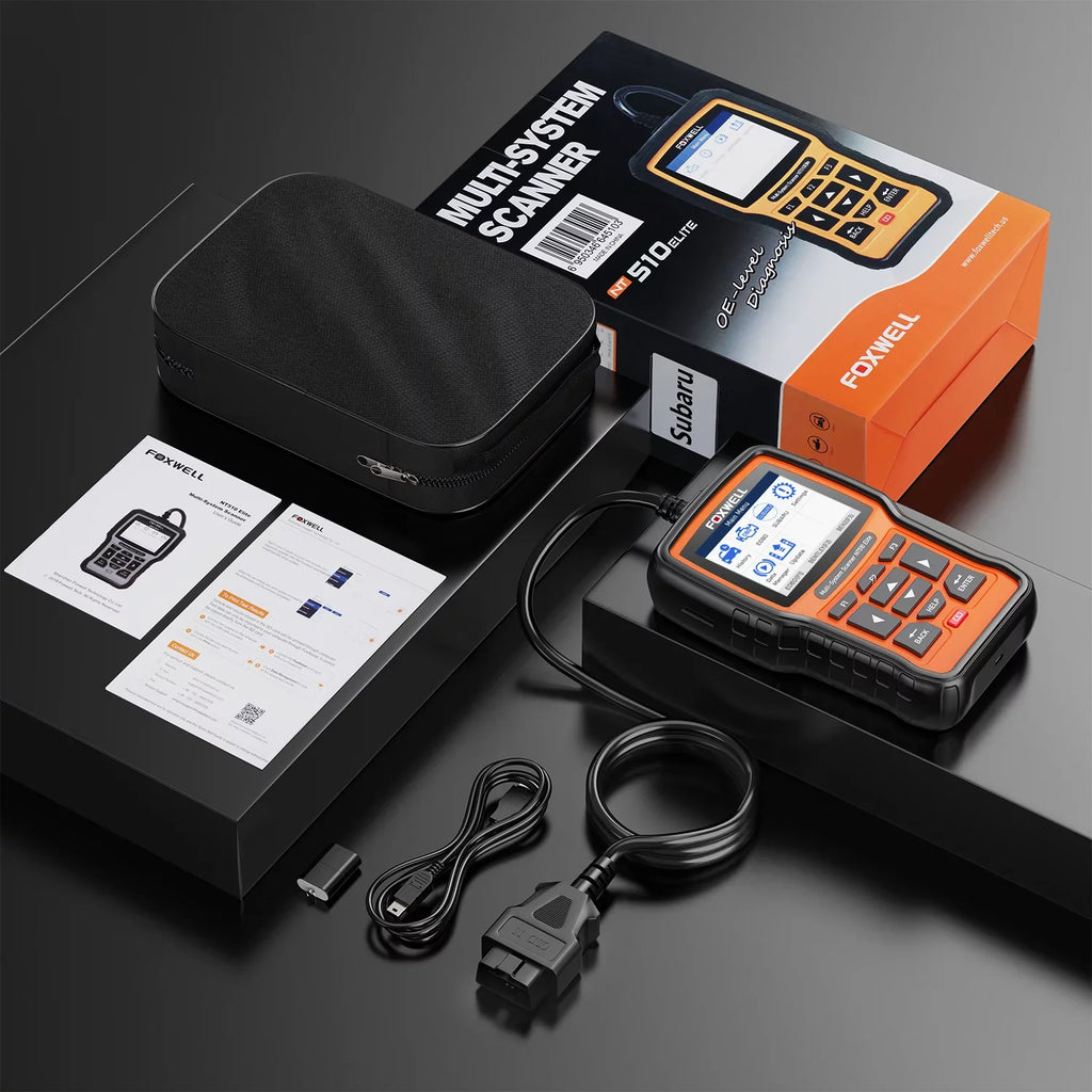 Foxwell NT510 Elite OBD2 Scanner Fits for Subaru Automotive Code Reader All System Scan Tool Professional Reset Tool for Subaru BRZ Forester WRX Automotive Scanner Auto Analyzer OBDII OBD Code Scanner