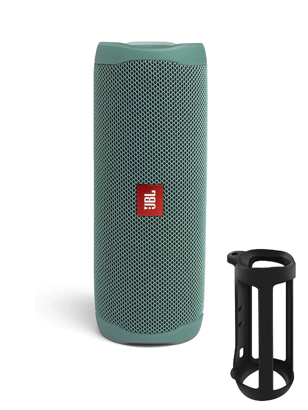JBL Flip 5 Waterproof Portable Wireless Bluetooth Speaker Bundle with Silicone Protective Carrying Sleeve (EcoGreen)