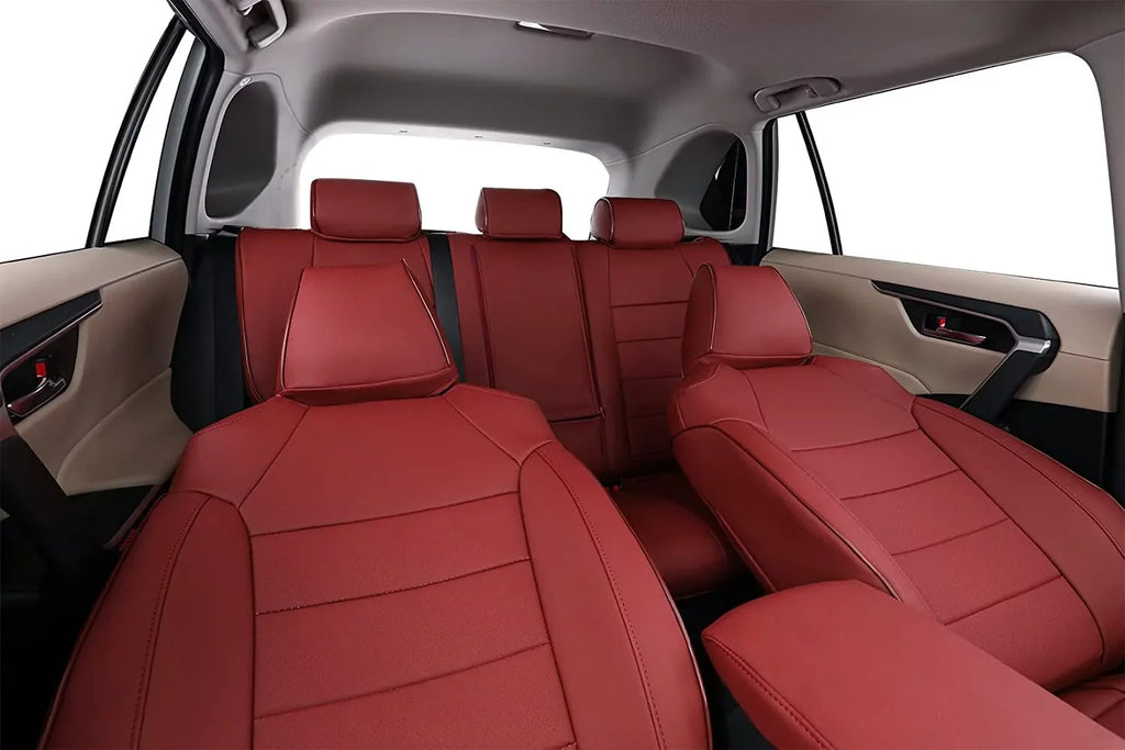 EKR Custom Fit Taos Car Seat Wrap for Volkswagen Taos S SE 2022 2023 -Full Set Leather Auto Seat Shield