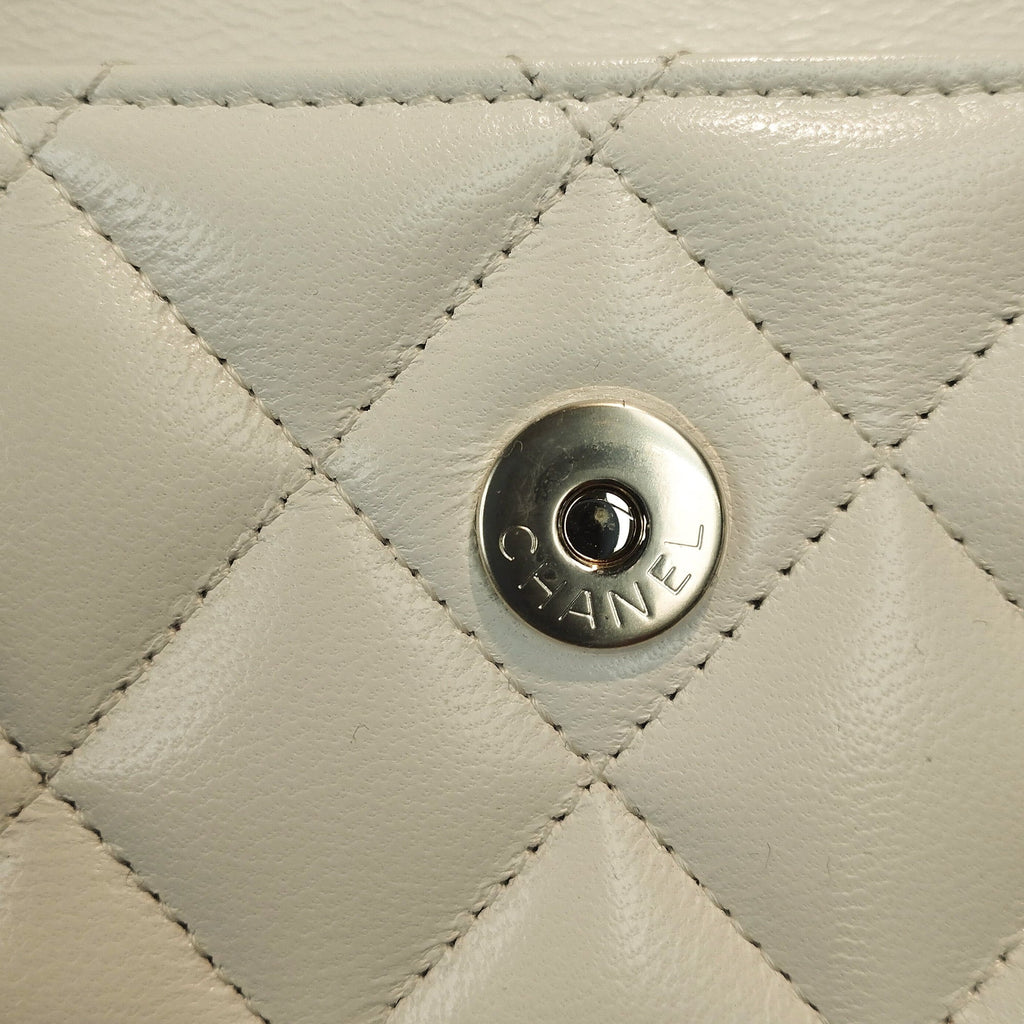 Pre-Owned Authenticated Chanel Punk Chain Belt Bag Lambskin Leather White Unisex (Good)