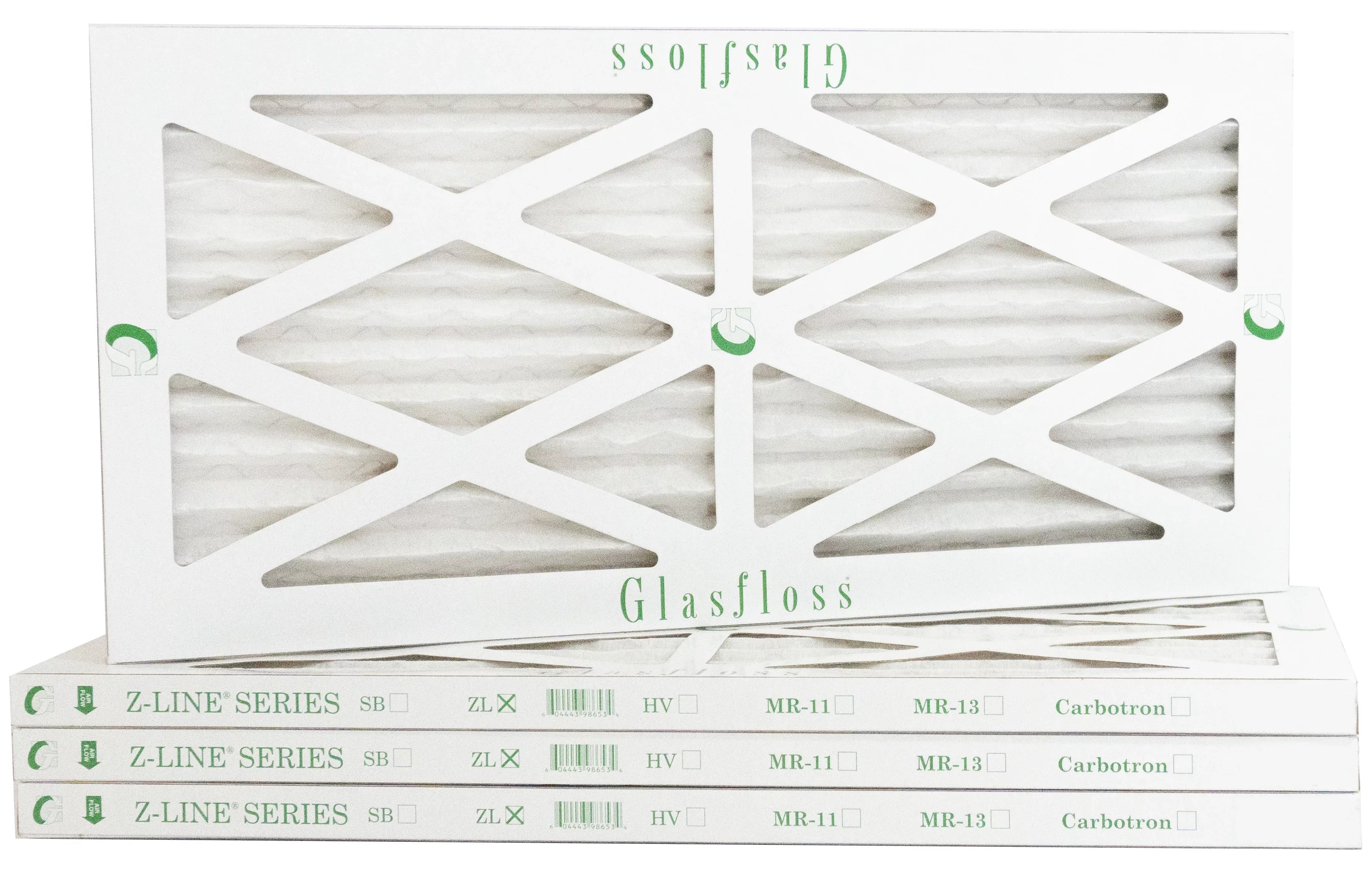 Glasfloss 10x18x1 - MERV 10 -Qty:4 - Furnace Air Filter - Made in USA (Actual Size: 9.5 x 17.5x7/8 inch)