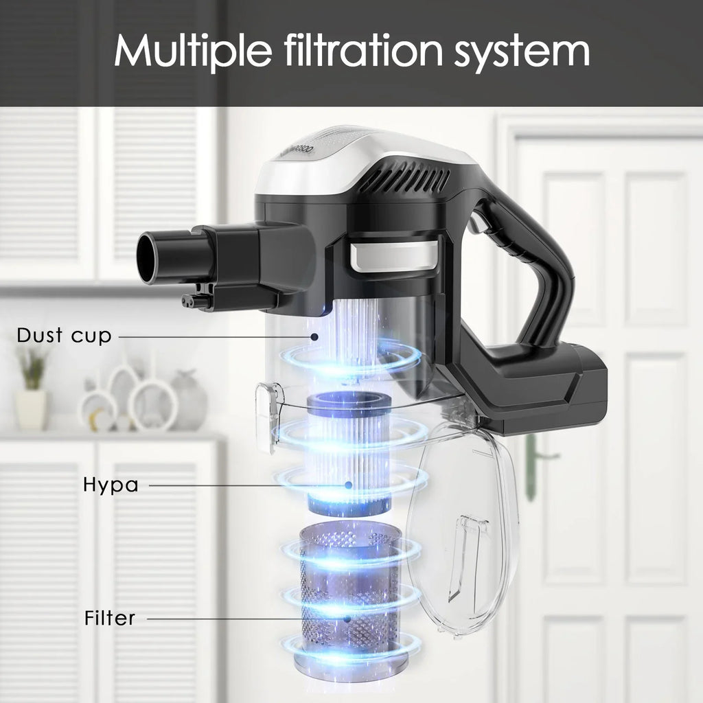 MOOSOO Cordless Vacuum 4-in-1 Lightweight Stick Vacuum Cleaner