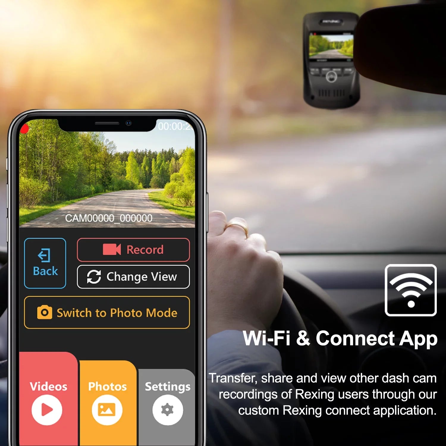Rexing V1 Max 4K 2160P Single Channel Dash Cam with Wi-Fi & GPS