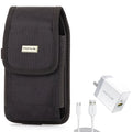 Holster Swivel Case Belt Clip w 6ft Long Cable Fast Type-C 36W PD Home Charger for Samsung Galaxy A52 5G A51 5G A50 A33 5G A30s A20 A12 5G A11 - Sonim XP8 - Sony Xperia 5 II