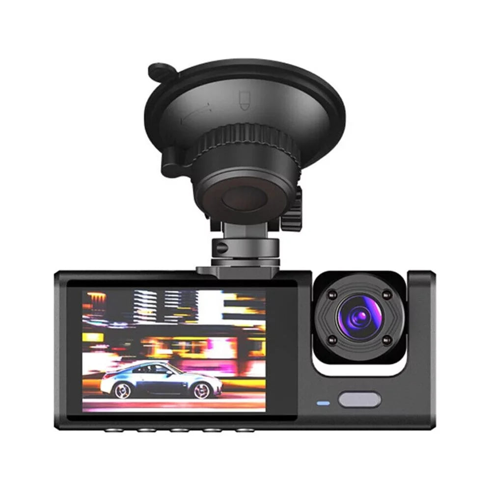 Jinyi 1080P Car Dual Lens Dash Cam Front/Rear/Inside Video Recorder Camera G-sensor