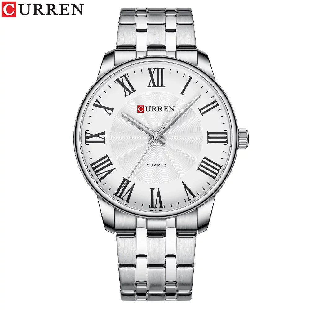 Fashion Brand Quartz Watch Luxury Stainless Steel Men's Watches Simple Dial Quartz Movement Clock CURREN Wristwatch For Man