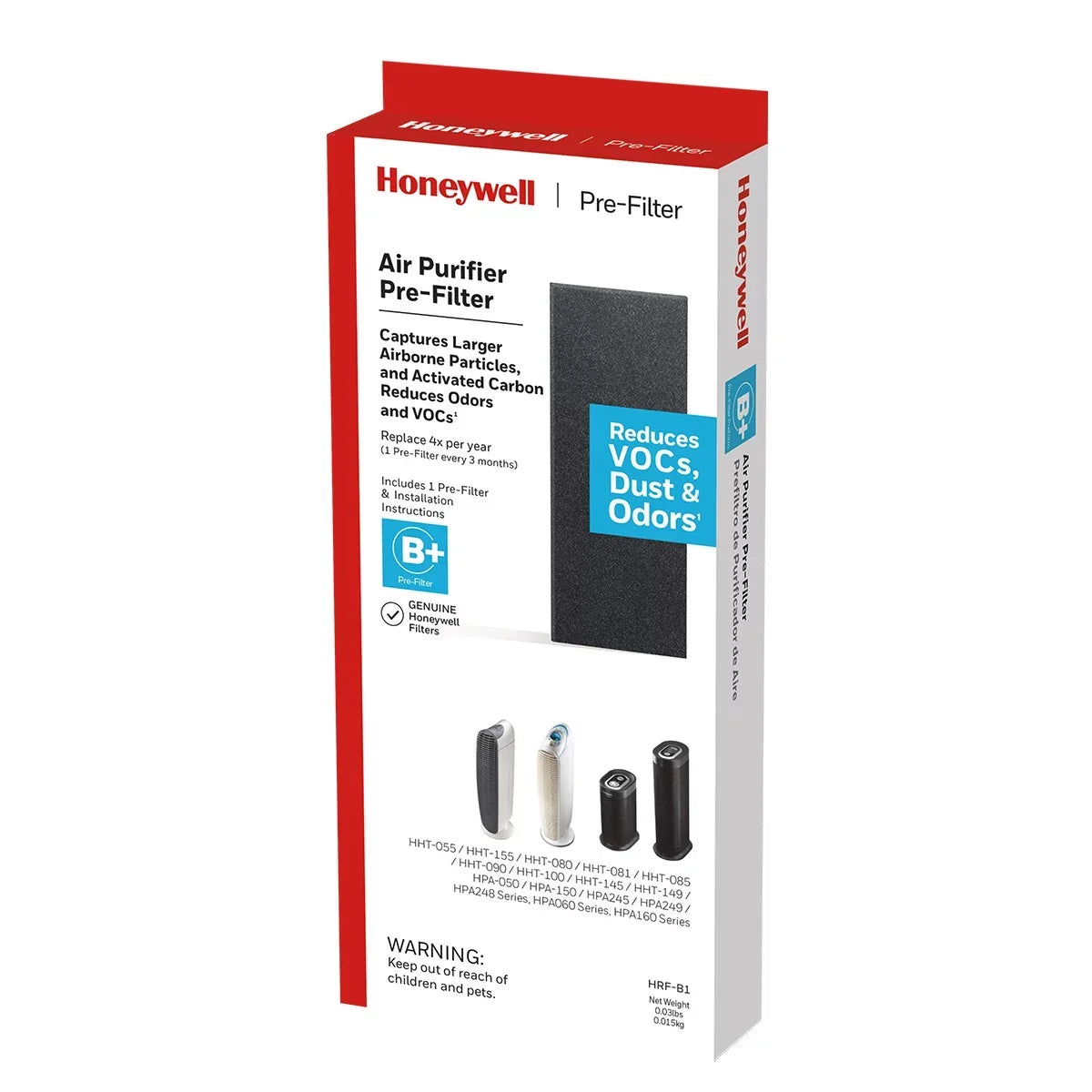 Honeywell True HEPA Tower Allergen Remover with Pre-Filter 2pk