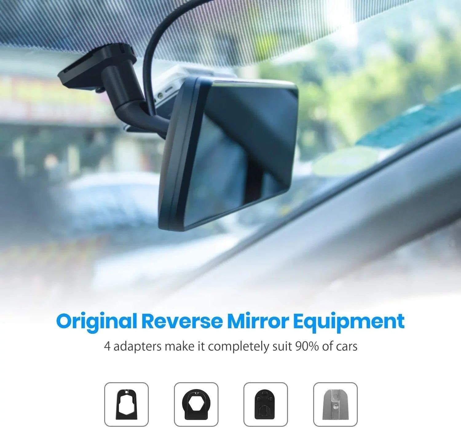 Auto-Vox Rear View Mirror Monitor 9.35'' Touch Screen 1080P Backup Camera Driving Recorder for Truck