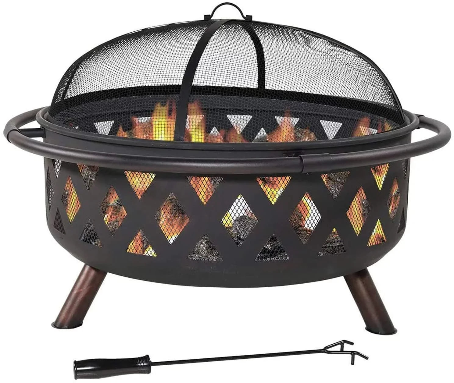 Zoey Steel Material Portable Wood Burning Fire Pit And Grill Pit