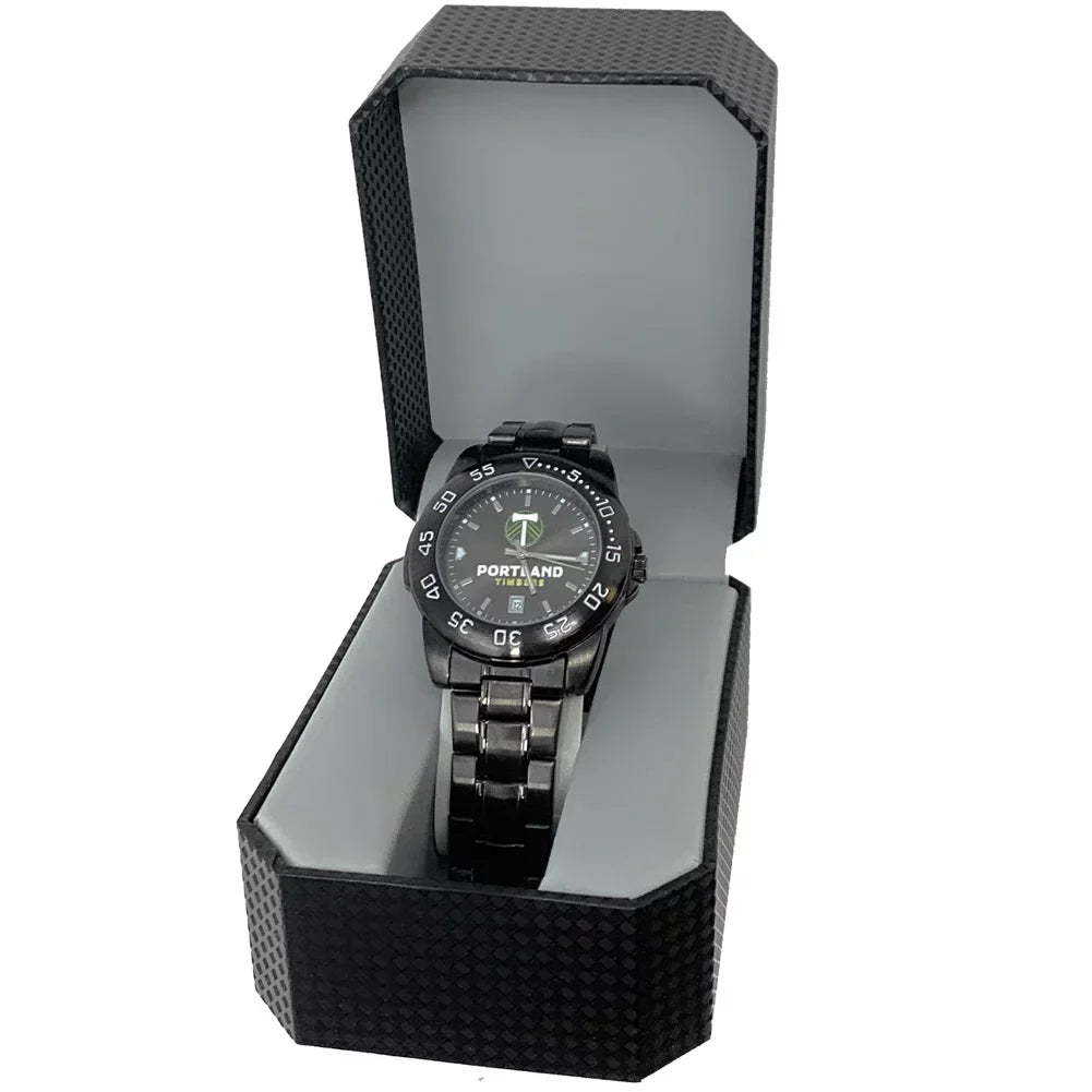 Game Time Men's San Jose Sharks Watch Fantom Black Steel Watch