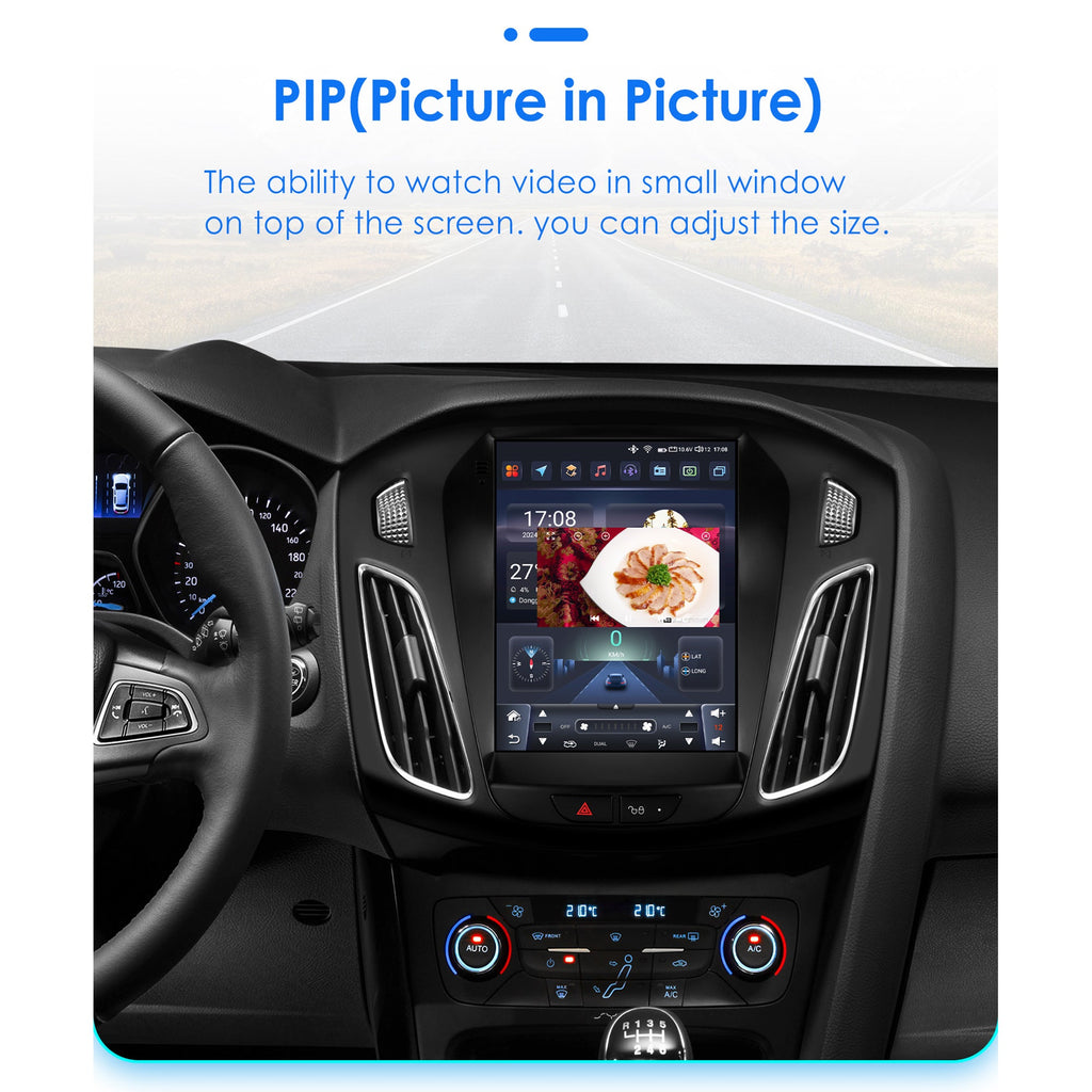Apple Carplay Android 13.0 Wifi Bluetooth 4+32GB RDS 9.7" Car Stereo Radio Head Unit GPS Navigation Player For Ford Focus 2011 2012 2013 2014 2015 2016 2017 2018 2019
