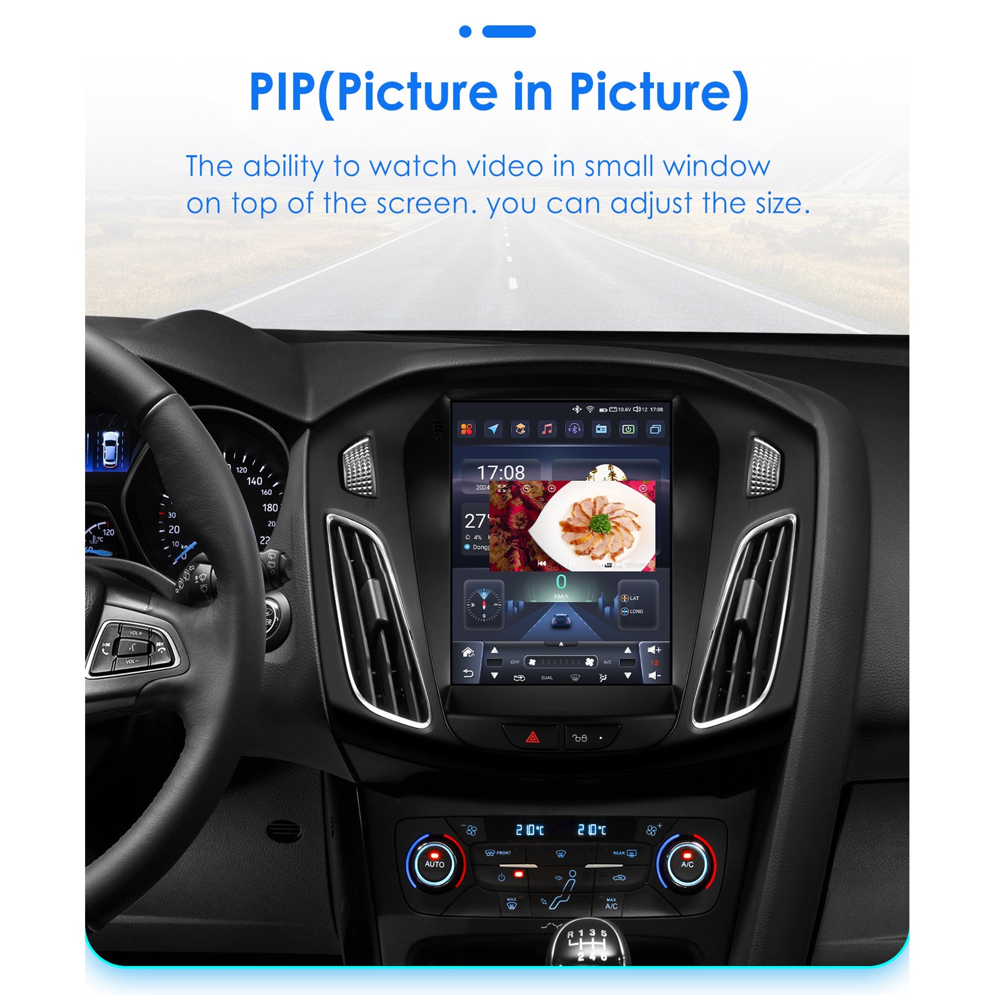 Apple Carplay Android 13.0 Wifi Bluetooth 4+32GB RDS 9.7" Car Stereo Radio Head Unit GPS Navigation Player For Ford Focus 2011 2012 2013 2014 2015 2016 2017 2018 2019