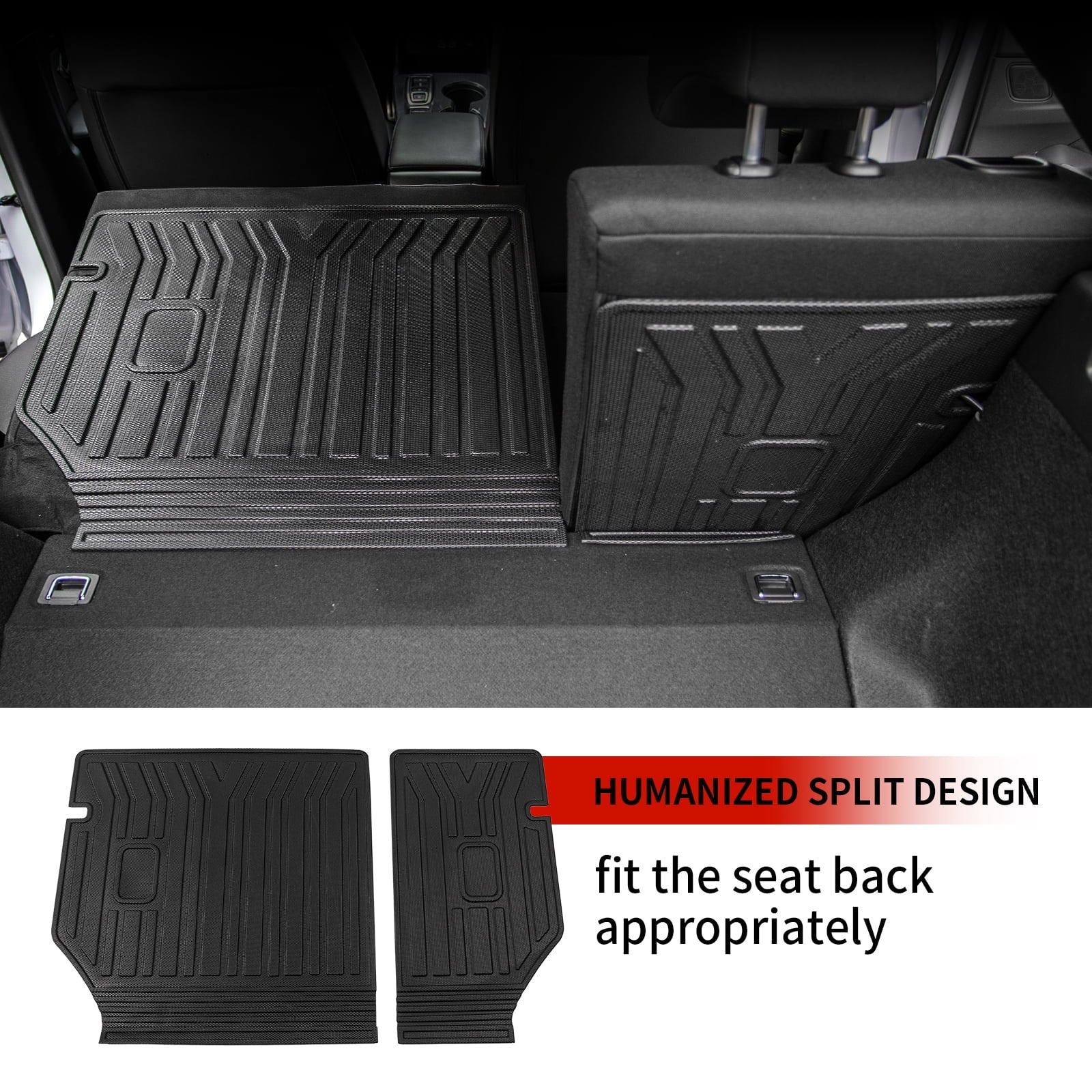 Fit 2022-2024 Honda Civic Hatchback Backrest Mats TPE All Environment Trunk Mat 2023 Civic Hatchback Accessories
