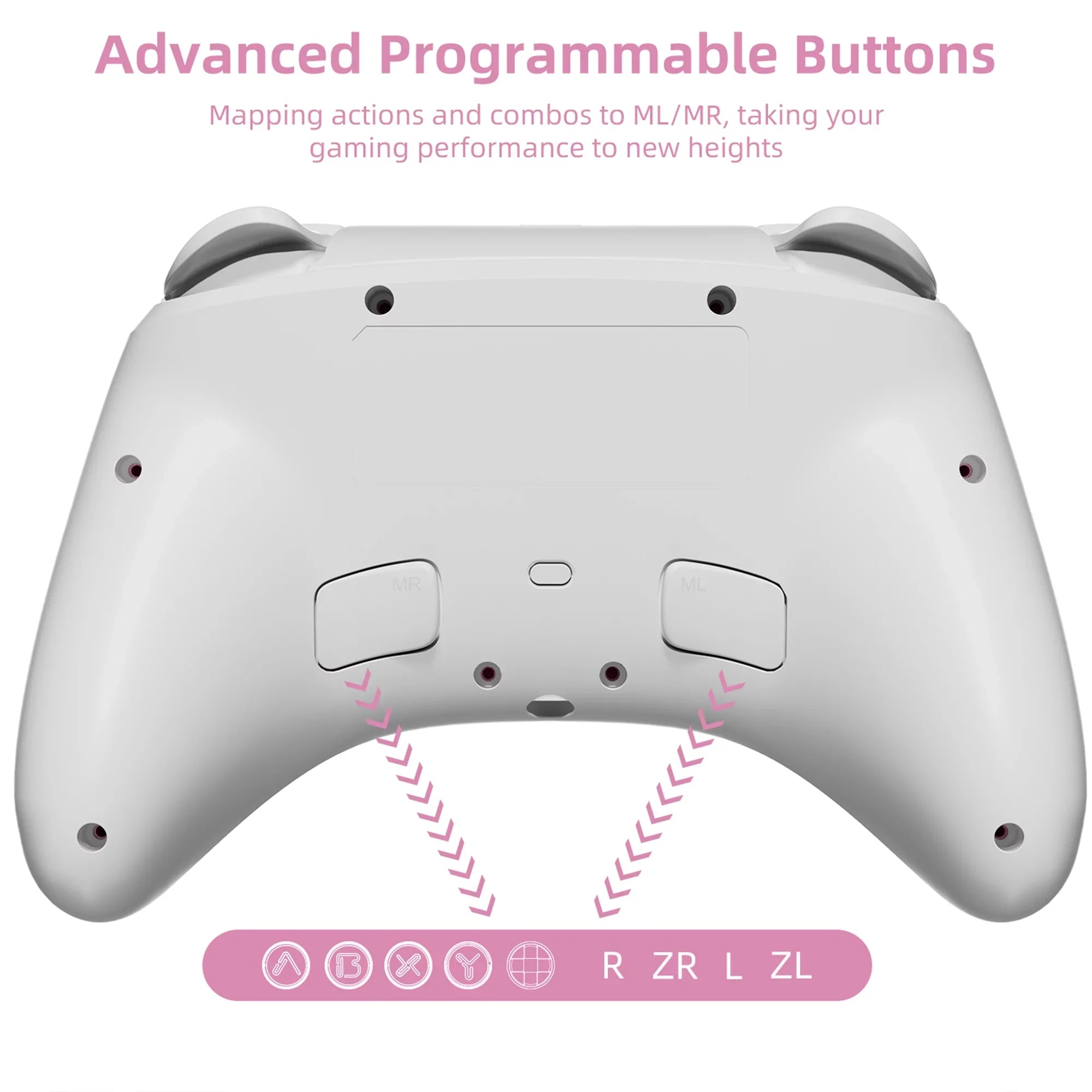 Pokémon Violet Game Disc and Upgraded Switch Pro Controller for Nintendo Switch/OLED/Lite, Wireless Switch Remote for PC/IOS/Android/Steam Pink