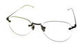 John Varvatos Rimless Round Mens Silver Metal Eyewear Frame V170. 53mm