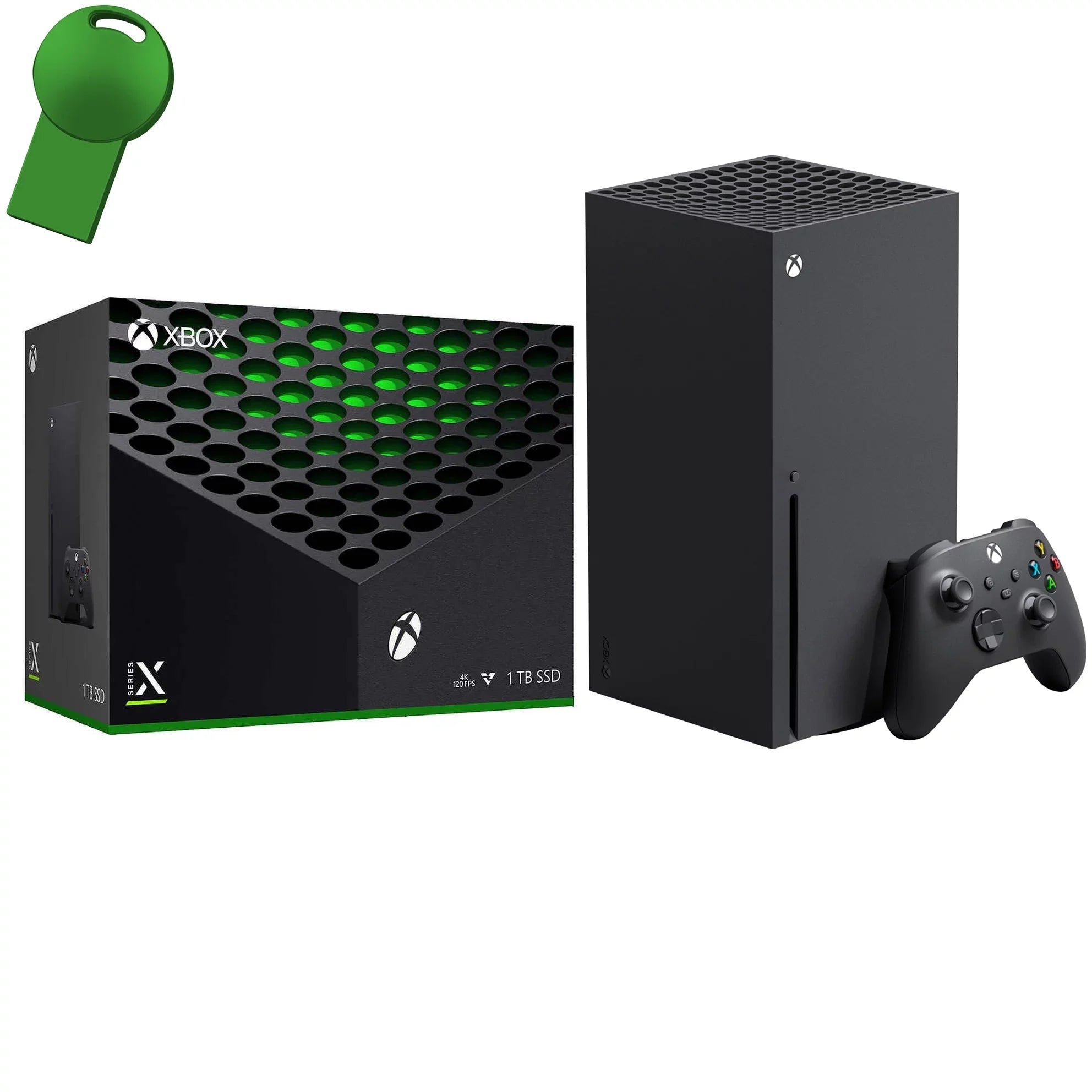 Microsoft Xbox Series X 1TB SSD Video Gaming Console + 1 Xbox Wireless Gaming Controller - 16GB GDDR6 RAM, Black, 8X Cores Zen 2 CPU, 802.11AC WiFi, 8K HDR, 4K UHD Blu-Ray - 64GB USB Flash Drive