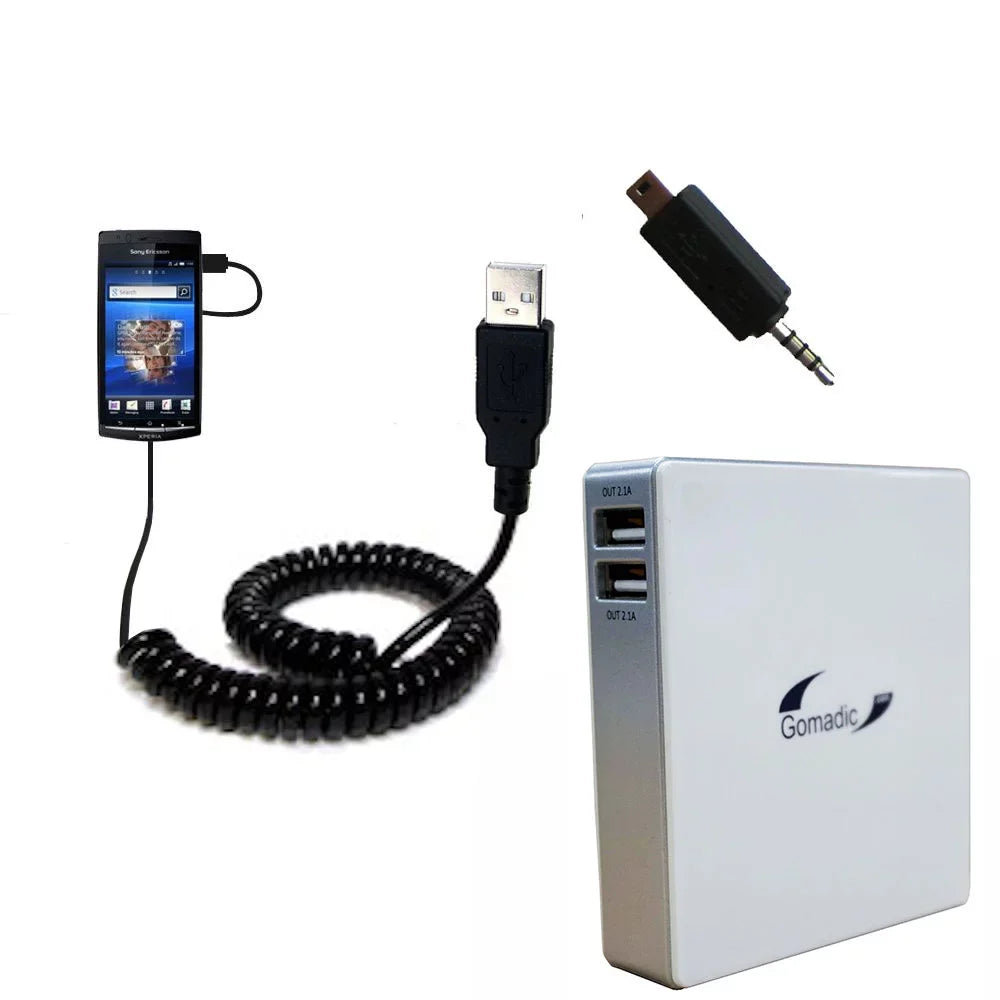Gomadic High Capacity Rechargeable External Battery Pack suitable for the Sony Ericsson LT15i - Portable Charger with TipExchange Technology