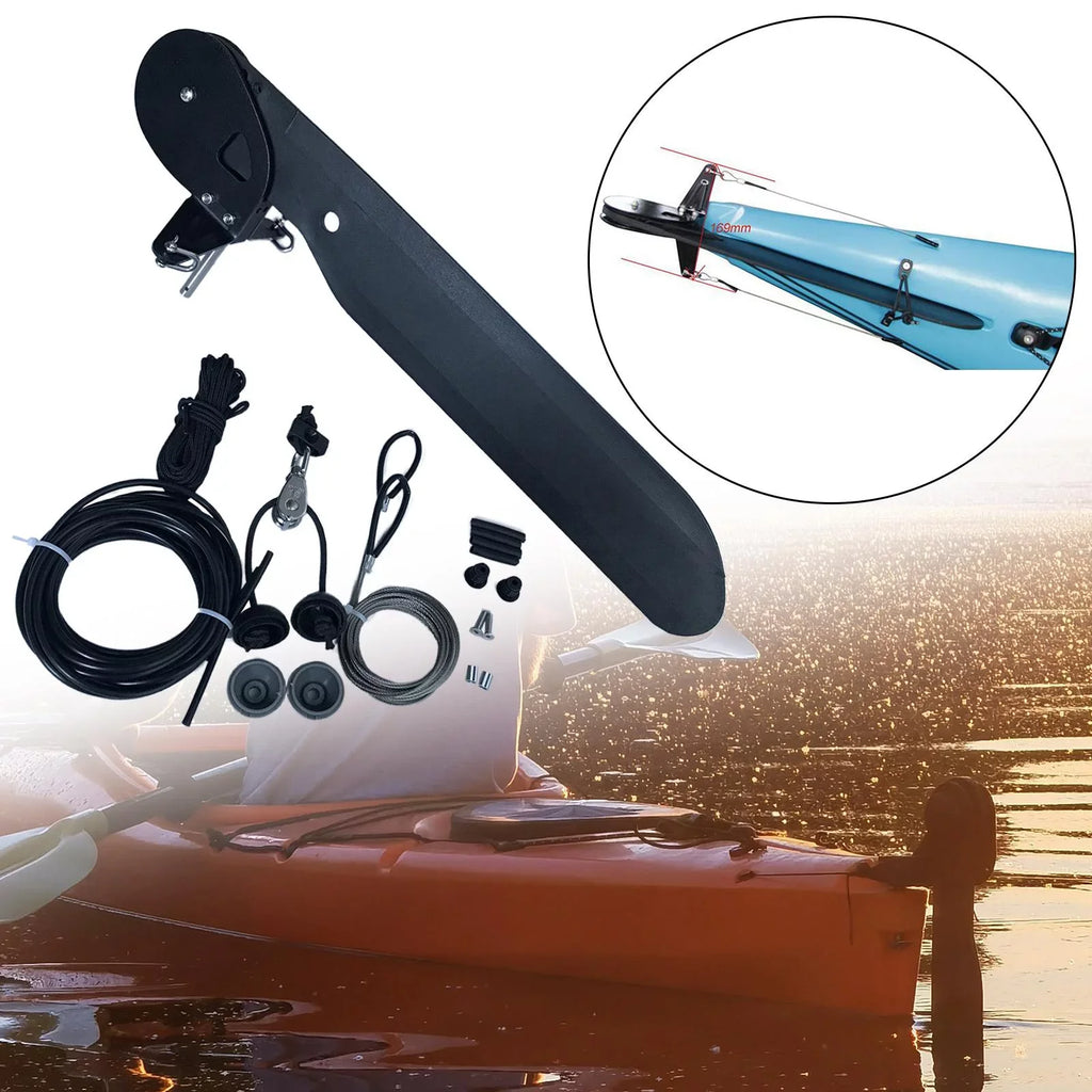 Kayak Watercraft Rudder Direction Control Steering System for Canoe Fishing