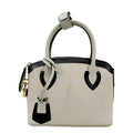 Pre-owned LOUIS VUITTON Lockit Cuir Obsession Leather Satchel Bag Grey