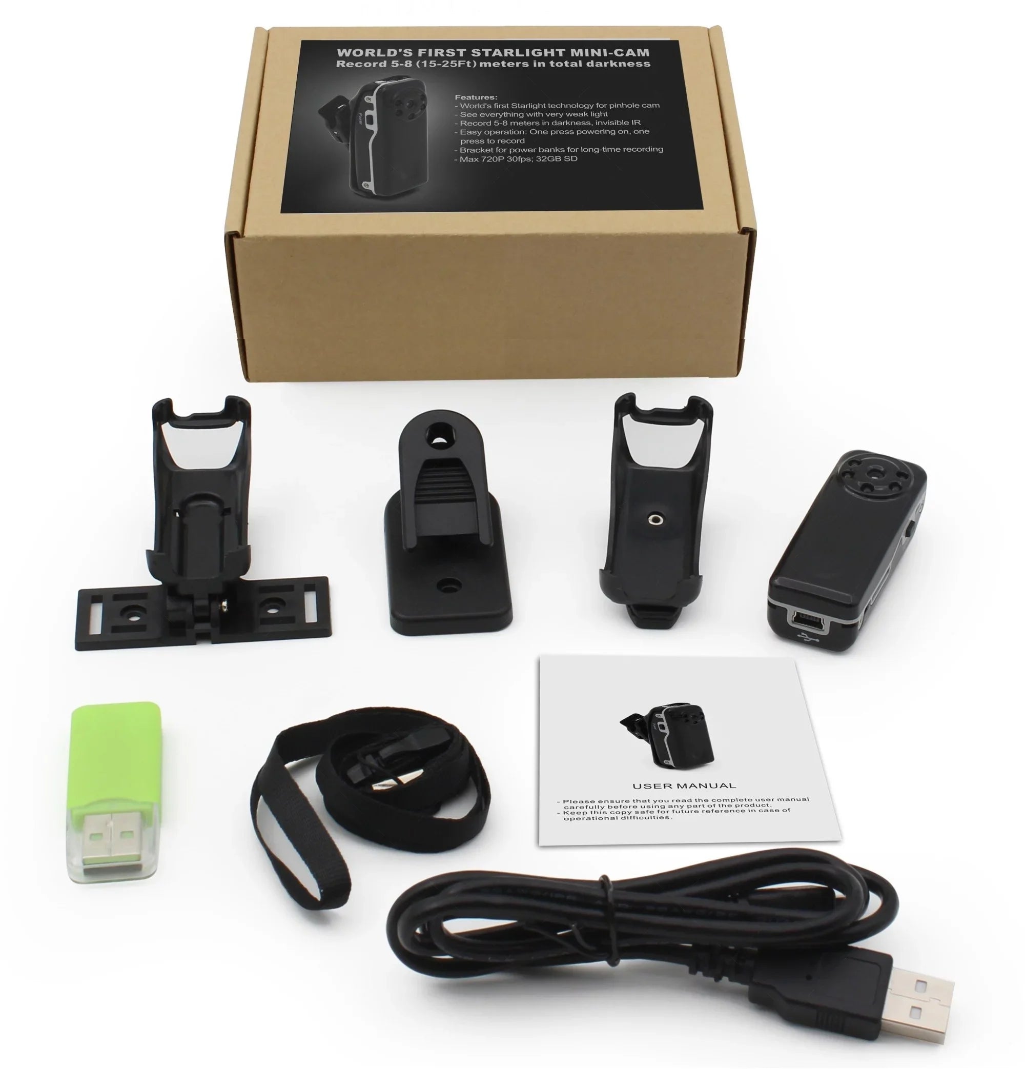 Night Vision Police Security Motion Detect Mini Security Video Cam