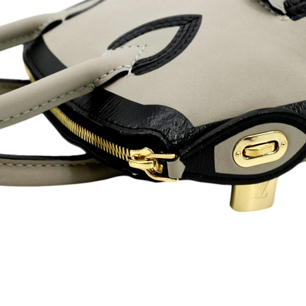 Pre-owned LOUIS VUITTON Lockit Cuir Obsession Leather Satchel Bag Grey