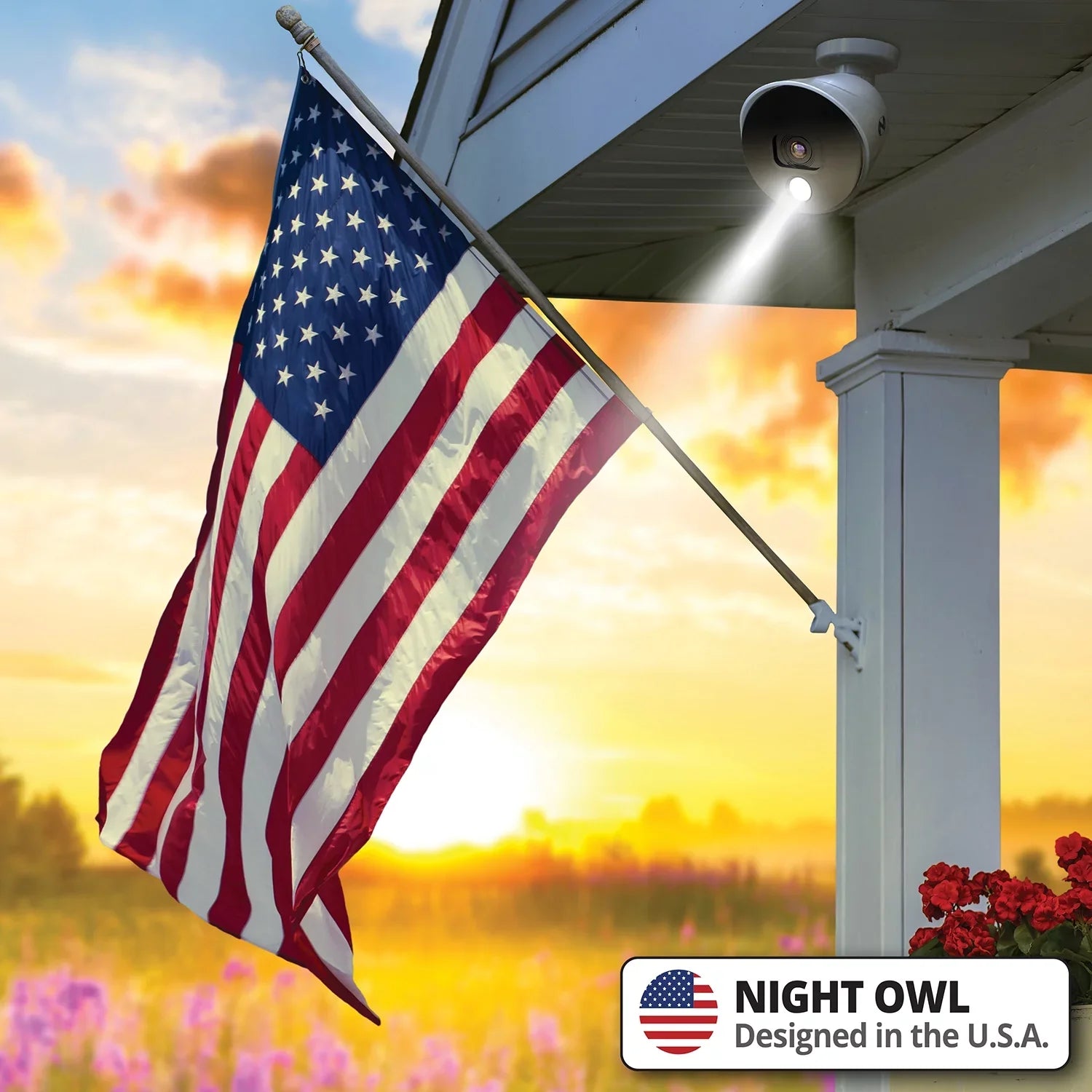 Night Owl Bluetooth 8 Channel DVR with 1TB Hard Drive, and 4 Wired 1080p HD Spotlight Security Cameras, Outdoor, HDMI Connector