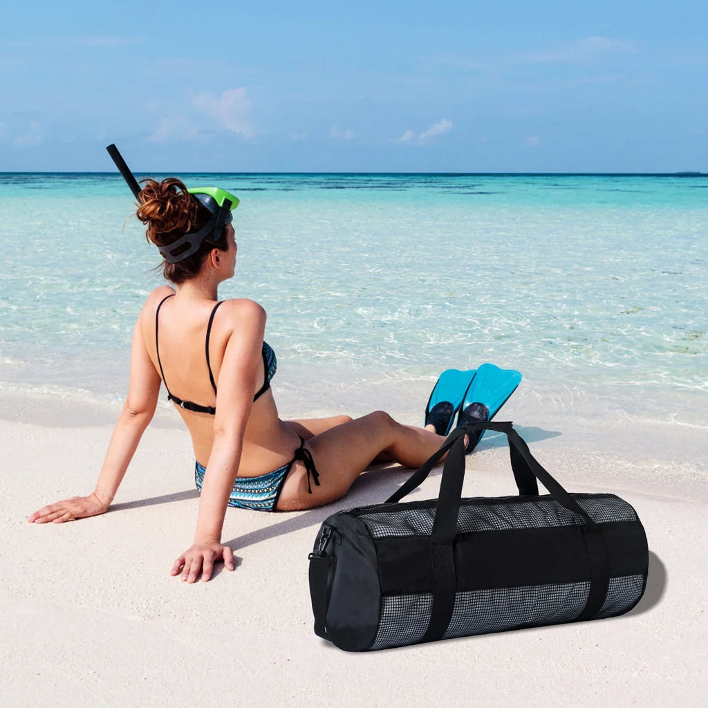 Bisofice Bag,Pvc Zipper Strong Mesh Easy To Easy To Carry Dive Mesh Easy Snorkel Dive Mesh To Carry Pvc Zipper Long-lasting Nylon Mesh Dive Snorkel Qisuo Mesh Dive Huiop