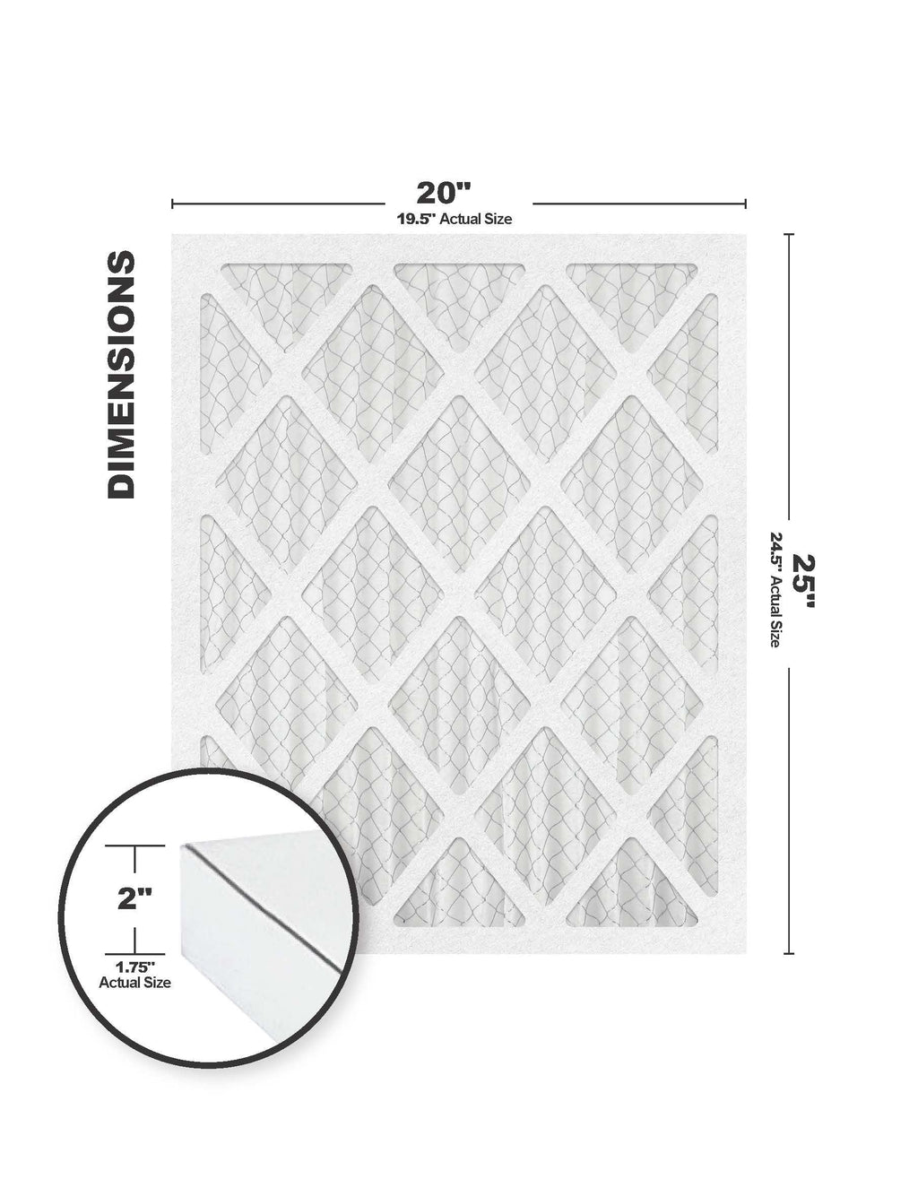 Accumulair Gold 20x25x2 MERV 8 Air Filter (4 Pack)