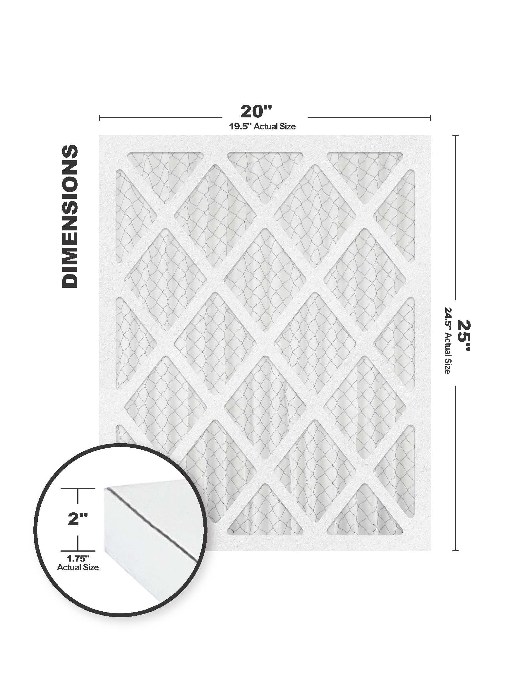 Accumulair Gold 20x25x2 MERV 8 Air Filter (4 Pack)
